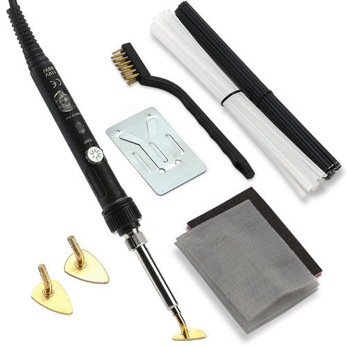 Plastic Welding Kit for Surface Repair, Adjustable Temperature Welder Tool for Car Bumper, Kayak, Canoe 110V 80W