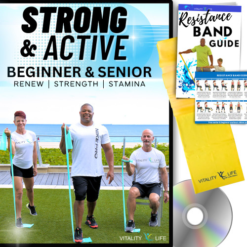 STRENGTHENING EXERCISES FOR SENIORS DVD + Poster + Resistance Band. Renew - Strength - Stamina. DVD Exercise for Seniors and Beginners. Resistance Band Workouts for Seniors. Exercise Seniors DVD. STRENGTHENING EXERCISES FOR SENIORS DVD + Poster + Resistance Band. Renew - Strength - Stamina. DVD Exercise for Seniors and Beginners. Resistance Band Workouts for Seniors. Exercise Seniors DVD.