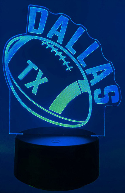 CLORURBANLIVE 3D Football Dallas Night Light 3D Illusion Lamp for Boys Gift 16 Changing Color Remote Control Kids Room Ball Decor Lighting (Dallas Multicoloured) CLORURBANLIVE 3D Football Dallas Night Light 3D Illusion Lamp for Boys Gift 16 Changing Color Remote Control Kids Room Ball Decor Lighting (Dallas Multicoloured)
