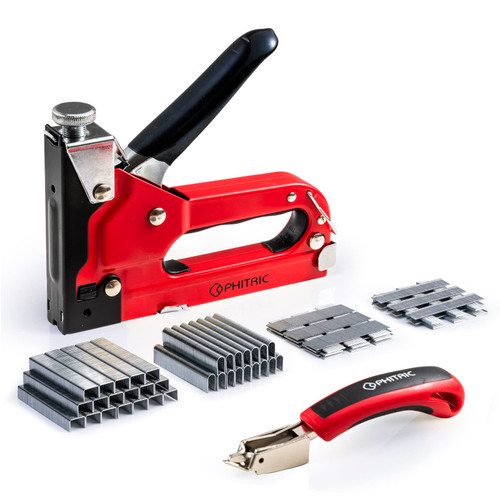 Upholstery Heavy Duty, 4 in 1 Stapler Gun with 6000 Staples, Remover, Manual Brad Nailer Power Adjustment Stapler Gun for Wood, Upholstery, Carpentry, Decoration DIY Staple Gun Upholstery Heavy Duty, 4 in 1 Stapler Gun with 6000 Staples, Remover, Manual Brad Nailer Power Adjustment Stapler Gun for Wood, Upholstery, Carpentry, Decoration DIY Staple Gun