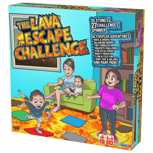 Funwares Floor is Lava Escape Challenge Games for Kids, Indoor and Outdoor Active and Educational Play for Kids Ages 4-8