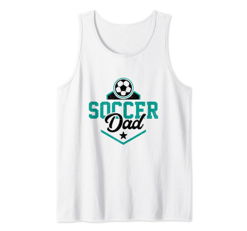 Mens Soccer Dad Graphic Indoor Soccer Futsal Football Player Tank Top