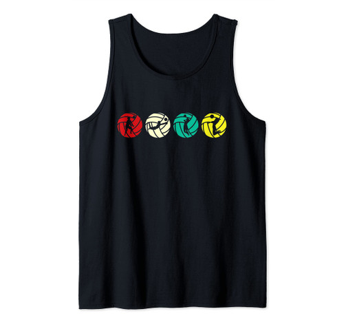 Indoor Volleyball Beach Volleyball Ball Player Silhouette Tank Top Indoor Volleyball Beach Volleyball Ball Player Silhouette Tank Top