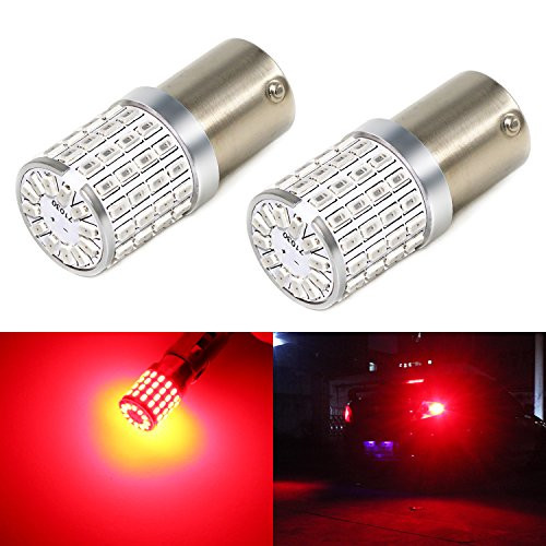 Carr Lighting Super Bright 3014 72-SMD BA15S 1156 1073 7506 Red LED Bulb for Brake Tail Turn Signal Light