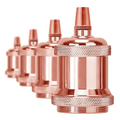 Lamp Socket E26 Vintage Light Sockets Industrial Edison Pendant Fixture Ceramics Lamp Holder by UPIDLighting Pack of 4
