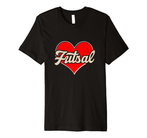 Futsal Heart Graphic Indoor Soccer Player Football Player Premium T-Shirt