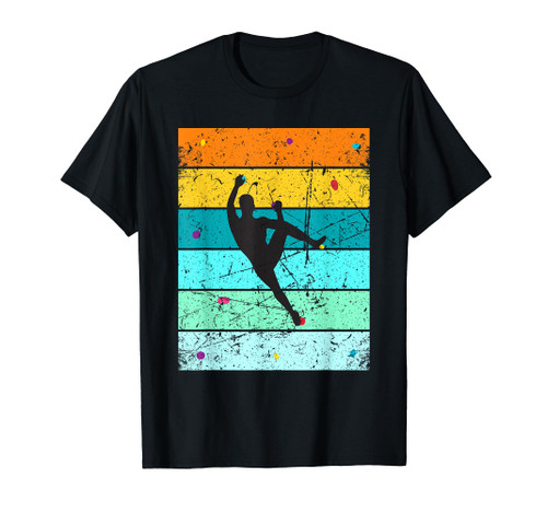 Indoor Wall Climber Shirt Rock Mountain Climbing Bouldering T-Shirt