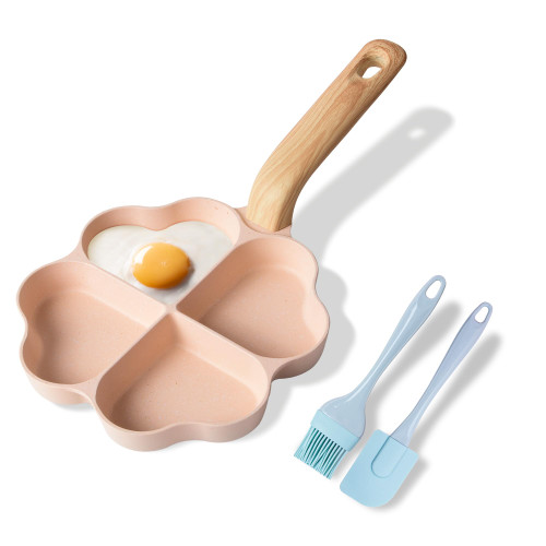 Caannasweis 4-Cup Nonstick Egg Frying Pan, Healthy Granite Omelette Pan Egg Cooker Pan Egg Skillet for Breakfast, Pancake, Plett pan, Crepe Pan, pink Caannasweis 4-Cup Nonstick Egg Frying Pan, Healthy Granite Omelette Pan Egg Cooker Pan Egg Skillet for Breakfast, Pancake, Plett pan, Crepe Pan, pink