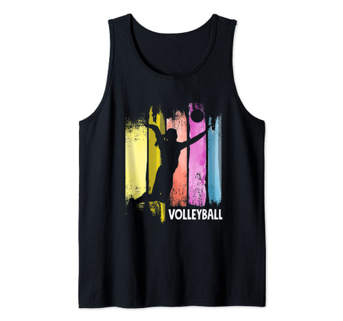 Indoor Volleyball Beach Volleyball Player Silhouette Tank Top