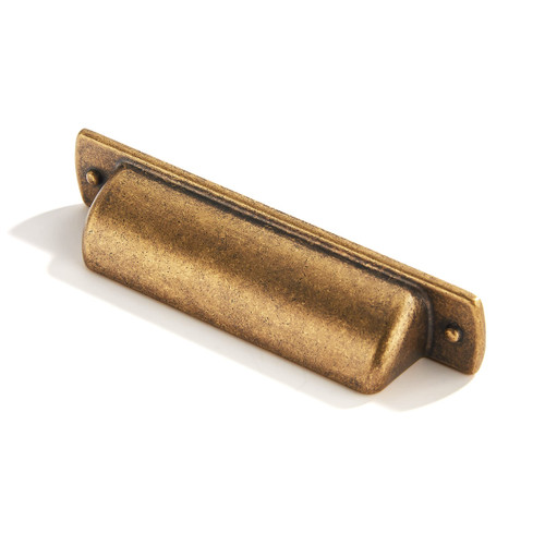 khtumeware 6 Pack 3" Drawer Pulls Antique Brass Cabinet Cup Pulls Kitchen Hardware Cabinet Handles Drawer Handles Knobs 3 inch Hole Center