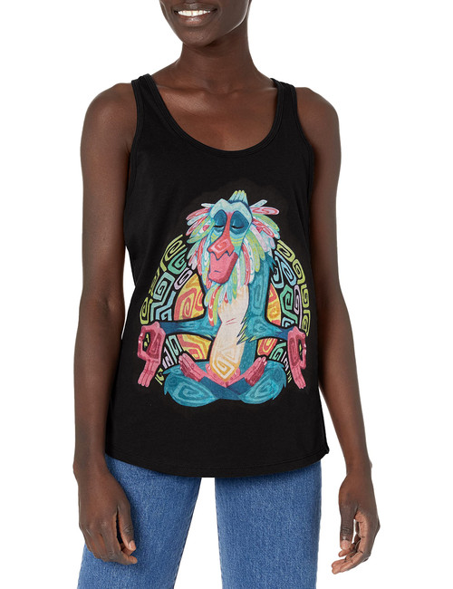 Disney Junior's Lion King Freaky Rafiki Slim Fit, Scoop Hem Racerback Tank, Black, Large Disney Junior's Lion King Freaky Rafiki Slim Fit, Scoop Hem Racerback Tank, Black, Large