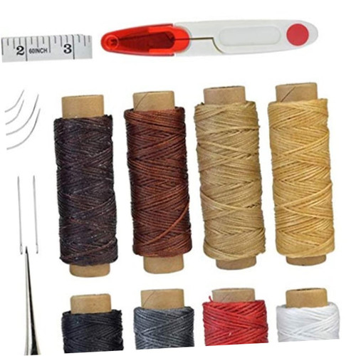 VILLCASE Leather Tool Set Hand Stitching Kit Hand Sewing Kit Leather Working Kit Leather Kit Leather Working Tools Leather Hand Tools Leather Sewing Tools Repair Suite Sewing Needle Bamboo