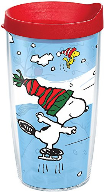 Tervis 1177025 Peanuts - Snoopy Christmas Tumbler with Wrap and Red Lid 16oz, Clear Tervis 1177025 Peanuts - Snoopy Christmas Tumbler with Wrap and Red Lid 16oz, Clear