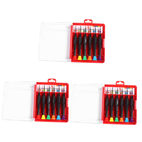 Angoily 3pcs Set Eyeglass Repair Kit laptop screwdriver kit Magnetic Repair Tool multi screwdriver power screwdrivers screwdriver for glasses 6-in-1 Screwdriver Kit Repair Tool Supplies