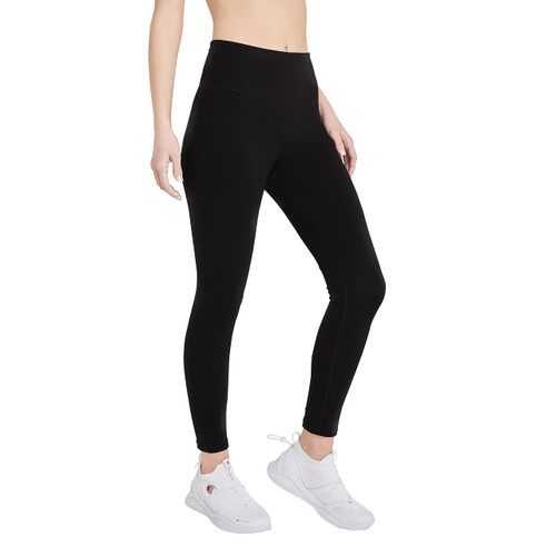 Champion, Authentic 7/8s, Moisture Wicking, Leggings for Women, 25", Black, Small