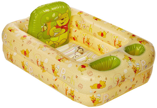 Disney Winnie The Pooh Air-Filled Cushion Bath Tub - Free-Standing, Blow up, Portable, Inflatable, Safe Bathing, Baby Bathtub, Toddler Bathtub