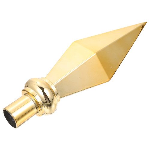 YARNOW Flagpole Topper Flag Pole Top Cap Aluminum Alloy Finial Flag Head Replacement Flagpole Ornament for Outdoor Indoor Gold 29X8cm