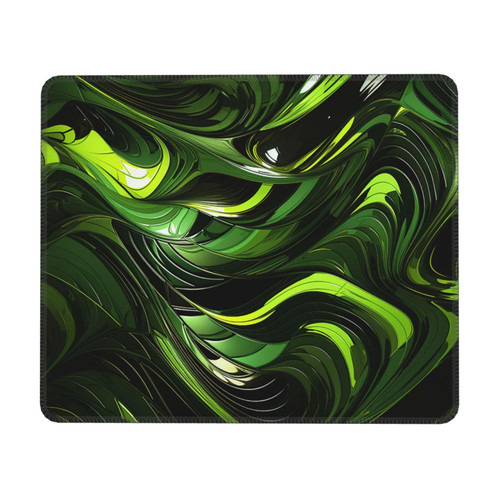 Abstract Green Snake Print Mouse Pad Waterproof Gaming Mouse Pads with Non-Slip Rubber Base Computer Mousepad Personalized Mouse Mat for Desk Pad