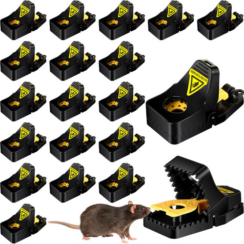 Kittmip 20 Pcs Mouse Traps Mice Traps for House Small Mice Trap for Indoor Reusable Rat Traps Snap Traps Quick Effective Safe for Family and Pet