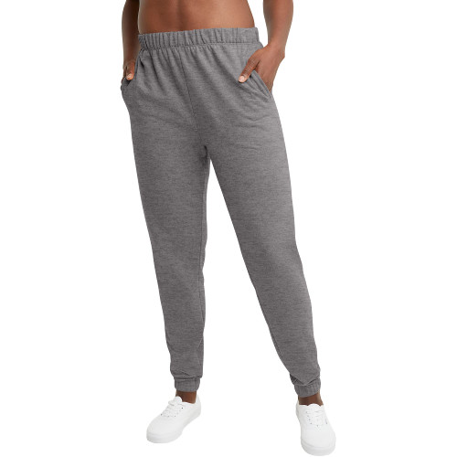 Hanes Originals French Terry Joggers, Lightweight Sweatpants for Women, 30", Black 50R PE Heather, X Large