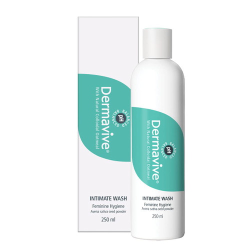 Dermavive Intimate Wash, Gentle Feminine Cleanser for Women, Soap-Free Feminine Hygiene Wash, pH-Balanced and Gynecologist Tested, 250ml (8.45 fl oz)