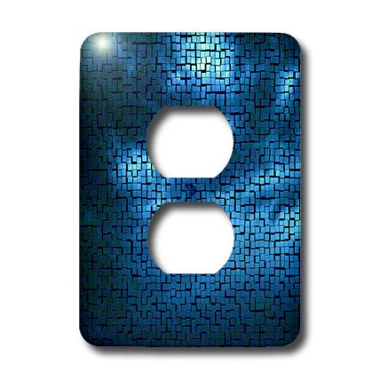 3dRose LSP_6197_6 Dark Blue Clouds Tile Pattern 2 Plug Outlet Cover, Multicolor
