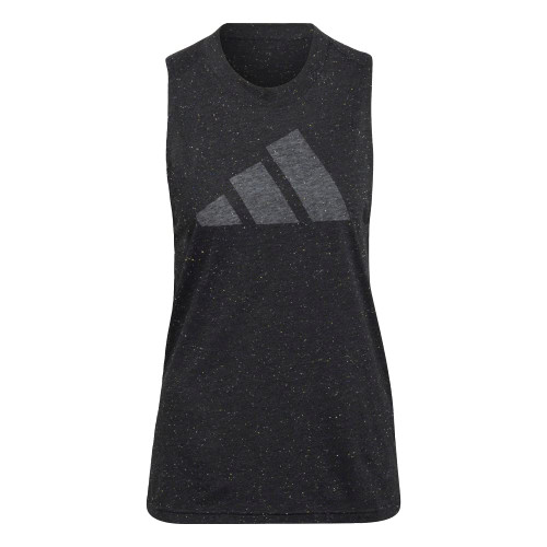 adidas Women's Winners 3.0 Tank, Black Melange, Small