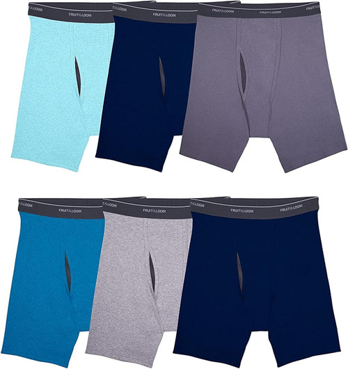 Fruit of the Loom Men's Coolzone Boxer Briefs, 6 Pack-Assorted Colors, 3X-Large