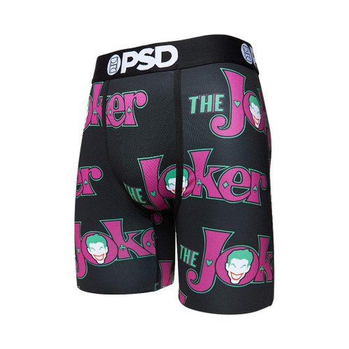 PSD Men's Dc Joker Logo Boxer Briefs, Black, L