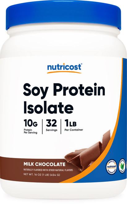 Nutricost Soy Protein Powder, 1 LB Chocolate, 10 Grams of Protein Per Serving, Vegetarian, Non-GMO & Gluten Free Nutricost Soy Protein Powder, 1 LB Chocolate, 10 Grams of Protein Per Serving, Vegetarian, Non-GMO & Gluten Free