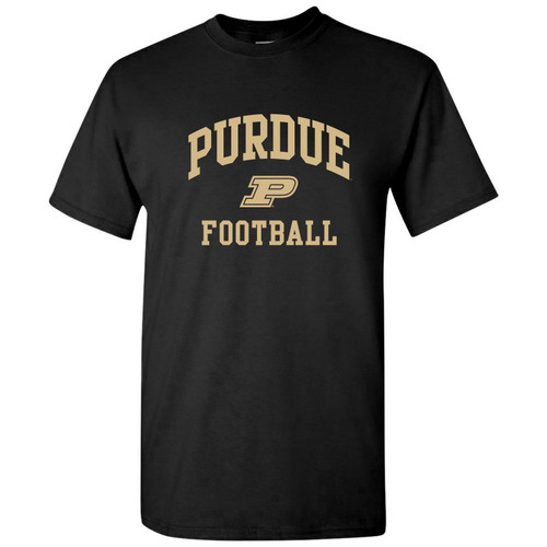UGP Campus Apparel AS1097 - Purdue Boilermakers Arch Logo Football T-Shirt - 3X-Large - Black