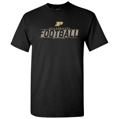 UGP Campus Apparel AS1259 - Purdue Boilermakers Football Charge T-Shirt - X-Large - Black