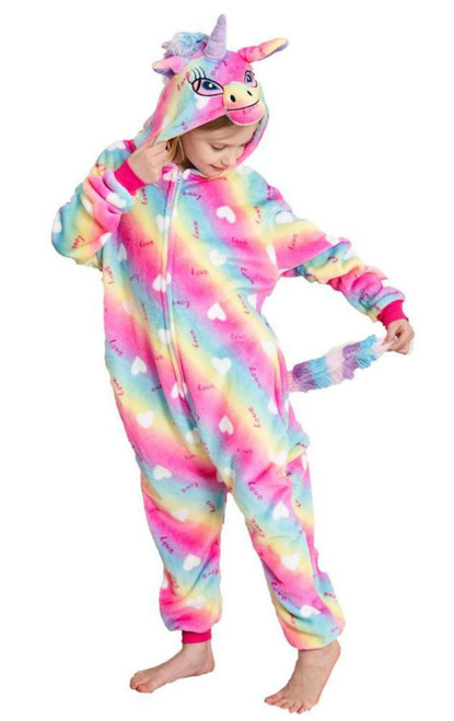 NewPlush Unisex Children Unicorn Pyjamas Halloween Kids Onesie Costume (8-10 Years, RainBow Love) NewPlush Unisex Children Unicorn Pyjamas Halloween Kids Onesie Costume (8-10 Years, RainBow Love)