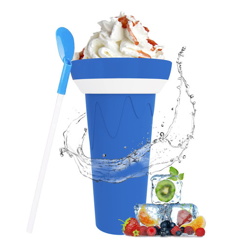 YILAILI Slushie Maker Cup, Magic Squeeze Cup Cooling Maker Cup Freeze Mug Milkshake Smoothie Mug, Portable Squeeze Ice Cup for Family (Blue) YILAILI Slushie Maker Cup, Magic Squeeze Cup Cooling Maker Cup Freeze Mug Milkshake Smoothie Mug, Portable Squeeze Ice Cup for Family (Blue)