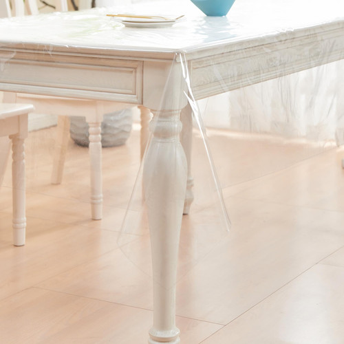 Deep Dream Clear Vinyl Tablecloth Protector, 60 x 144 Inch Waterproof Plastic Rectangle Clear Table Cover Protector for Dining Tables, Parties and Holidays