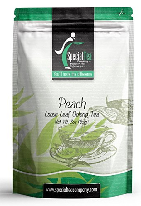 Special Tea Peach Oolong Tea, Loose Leaf, 3 Ounce