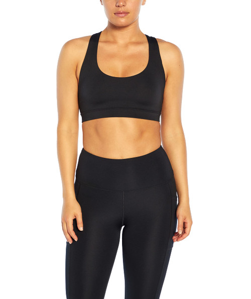 Marika Women's Standard Avianna Medium Impact Sports Bra, Black, Large