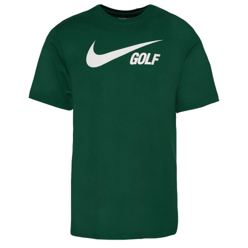 Nike Men's Golf Cotton Swoosh T-Shirt (as1, Alpha, s, Regular, Regular, Green/White)
