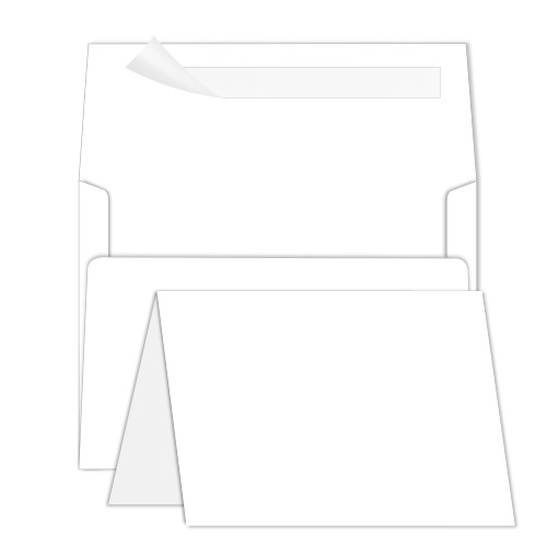 Goefun Blank Note Cards and Envelopes 5 x 7 Folded Cardstock and A7 Envelopes Self Seal 100 Pack for Invitations, Wedding, DIY Greeting Cards, Birthday