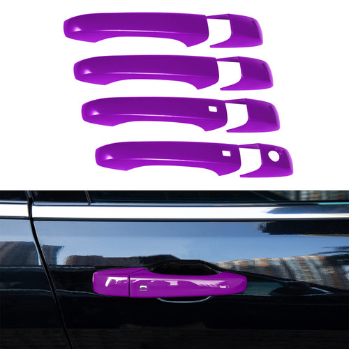 Bzsunway for Jeep Grand Cherokee Door Handle Cover Kit with Smart Key Holes for 2011-2020 Jeep Grand Cherokee, for Dodge Durango 2011-2021, 2011-2014 Chrysler 200 Exterior Accessories (Purple)