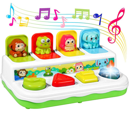 AINOI Baby Toys 6 to 18 Months, Preschool Early Learning Cause and Effect Interactive Infant Toys, Light Musical Pop Up Toys for Kids Toddlers 1-3 Years Old Boys Girls Gifts