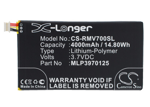 FYIOGXG Battery for Verizon Elipsis QMV7A 7in, Elipsis QMV7B, Ellipsis MV7A, Ellipsis QMV7A 8GB 4000mAh / 14.80Wh