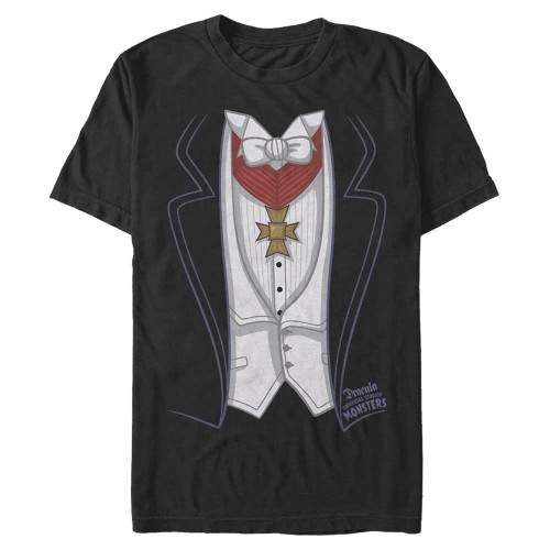 Fifth Sun Men's Big Dracula Costume T-Shirt, Black, Large Tall