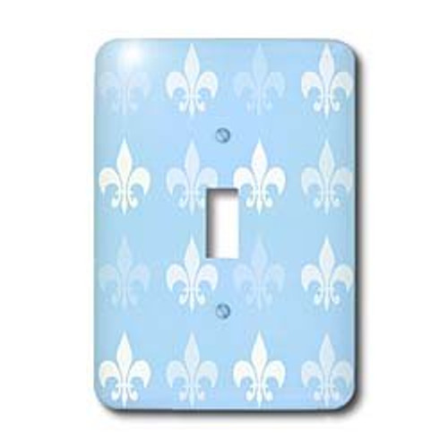 3dRose LSP_56317_1 and Pale Fleur De Lis-French Art Single Toggle Switch, Blue/White 3dRose LSP_56317_1 and Pale Fleur De Lis-French Art Single Toggle Switch, Blue/White