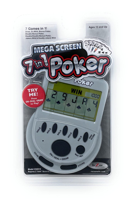 RecZone Mega Screen 7 in 1 Poker Electronic Game