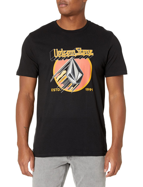 Volcom Men's Regular Avenge Short Sleeve Tee, Black, Small