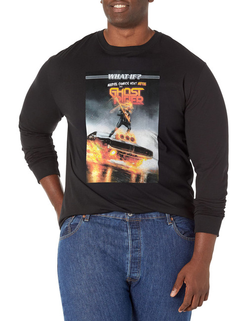 Marvel Men's Big & Tall Ghost Rider OCT18, Black, 4X-Large