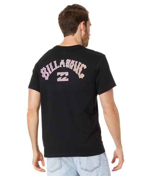 Billabong Men's Premium Short Sleeve Graphic Tee, Black Arch Fill 23