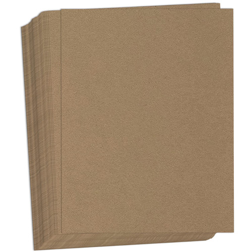 Hamilco Brown Kraft Cardstock Scrapbook Paper 8.5x11" Thick Blank Card Stock Heavy Weight 100 lb Cover - 50 Pack