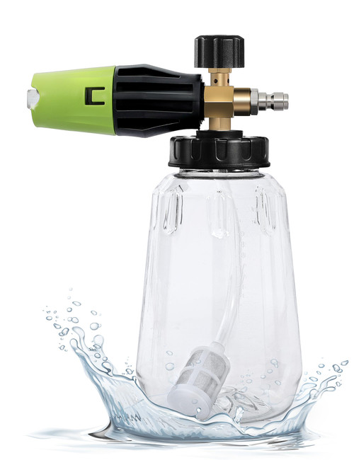 Foam Cannon for Pressure Washer, SWIPESMITH Heavy Duty Car Foam Blaster Wide Neck Adjustable Snow Foam Lance and Thick Foam with 1/4'' Quick Connector and 1 L Bottle